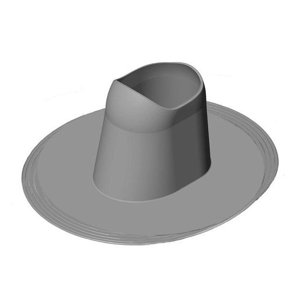 PVC-COLLAR ворот серого (RR23, RAL7015) цвета для монтажа HUOPA проходного элемента высокого (Артикул 75703)