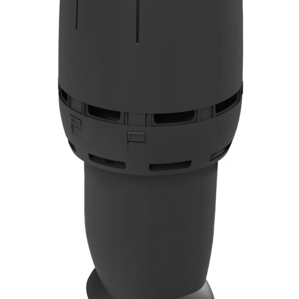Черный (RR33 RAL9005) кровельный изолированный вентиляционный выход Vilpe FLOW 160P/из/700 (Артикул 350022)