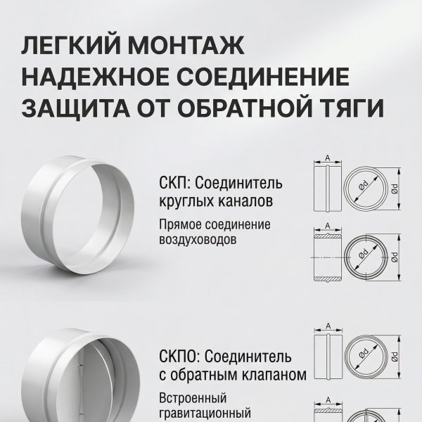 Соединитель СКП D100 пластик ERA