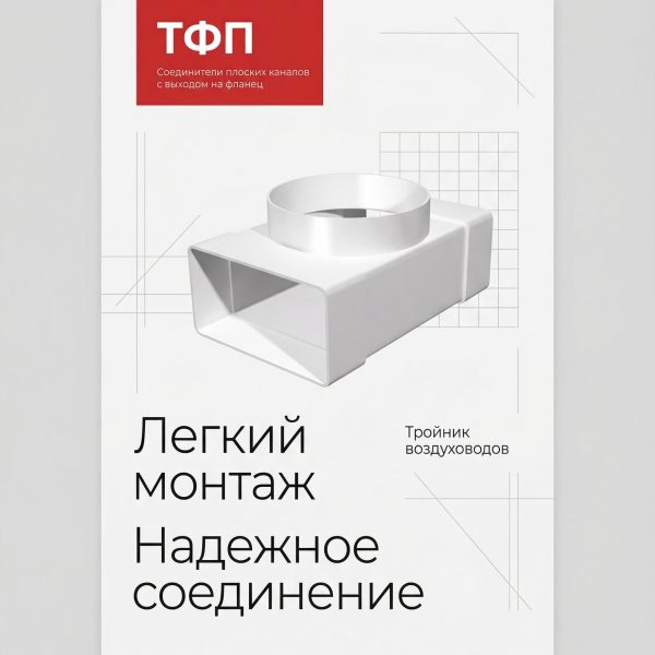 Тройник ТФП D100 с выходом 55х110 пластик ERA